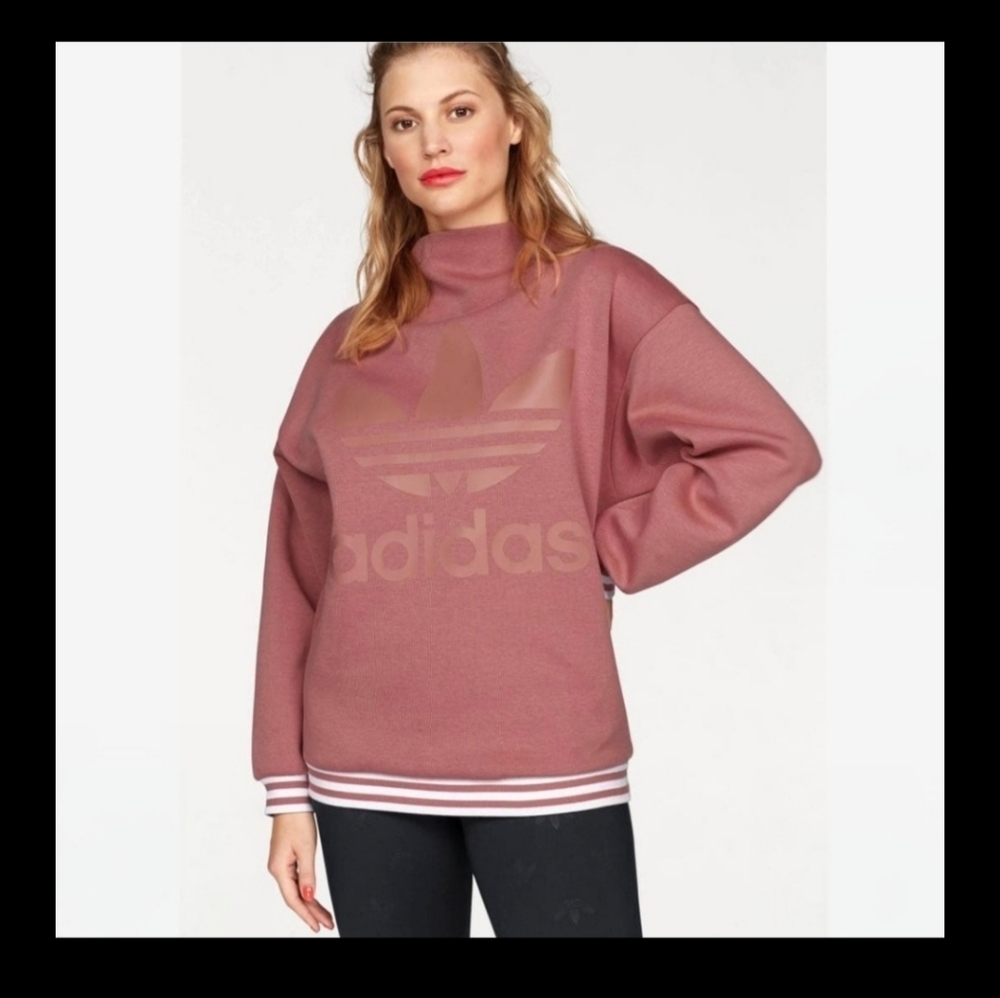 Adidas Trefoil 3 Stripes Perkins Collar Oversized Gorpcore Sweatshirt Size Small